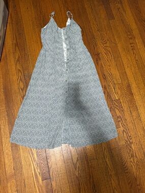 Sienna Sky Black & White Printed A-Line Button-Front Midi Skirt